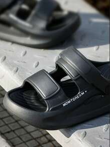 New Men's Soft Thick-Sole Casual Fashion Slippers, Popularly Worn Outdoor, Non-Slip, Summer Beach Sandals - Black - View 4