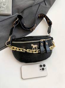 New Fashion Crocodile Pattern Shoulder & Hand Bag - Multicolor - View 6