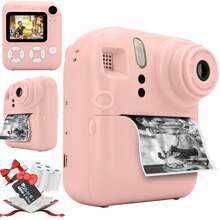 Upgrade Camera Instant Print voor mannen en vrouwen, 1080P HD Dual-Lens Selfie Digitale Camera met Printpapier Kerst Verjaardagscadeaus voor mannen en vrouwen, 1200/1300 MAh Oplaadbare Lithium-ion Batterij