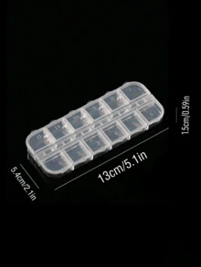 1pc Transparent Portable Jewelry Storage Box, Necklace Earrings Rings Anti-Oxidation Detachable Organizer Container, Accessories Case