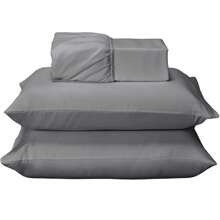 Jogo de Lençol 400 fios Com Elástico Padrão Hotel Solteiro Casal Queen King - Cinza - Visão 2