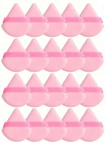 20/10/3/1pc Triangular Velvet Makeup Powder Puff, Facial Powder Puff, Reusable Makeup Powder Puff, Facial And Eye Makeup Powder Puff,Makeup,Cheap,Room Decor,Vanity,Travel,Bedroom,Makeup Accessories,Puff,Makeup Blender,Powder Puff,Makeup Sponge