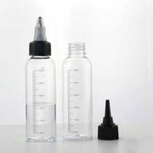 1 件 30ml/60ml/100ml/120ml/250ml 塑料 PET 果汁液体容量滴管瓶旋转顶盖纹身颜料墨水容器 - 白色 - 查看 5