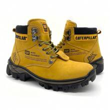 Bota Masculina Em Couro Legítimo Robusto Resistente Caterpillar Coturno