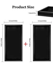 2 khay đựng đồ nhà tắm, khay hình chữ nhật trang trí, khay đựng đồ bằng silicon mềm, hộp đựng đồ nhà vệ sinh nhà bếp (màu đen) - màu đen - Xem 15