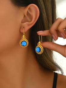 1 Pair Fashionable Creative Glamorous Sparkling Unique Design Bohemian Style Earrings, Suitable For Women's Everyday Wear