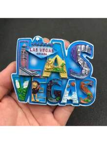 1pc Metal Country Fridge Magnet, Travel Souvenir Personalized Refrigerator Magnet, Statue Of Liberty Design For Home Decor