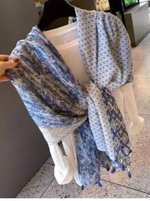 1pc Women's Versatile Scarf, Shawl, Large Wrap, Pashmina, Suitable For Spring & Autumn