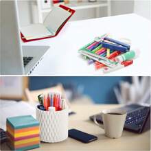 化妆刷架，360°旋转化妆刷收纳盒，5 槽塑料旋转铅笔收纳盒，梳妆台化妆品展示容器，浴室桌口红美容工具，梳子简约风格赋予这款旋转收纳盒多功能外观，可与任何办公室、家庭或学校装饰相结合。