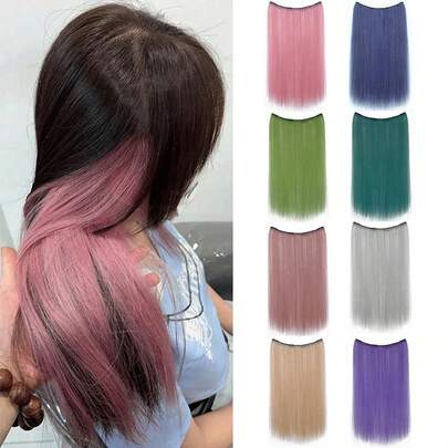 20 英寸海贼王 4 卡假发片多色派对鲜艳长直发合成彩色假发音乐节万圣节派对