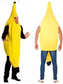 1 pezzo Costume da banana grande e divertente per spettacoli, feste di carnevale, palcoscenico, Ognissanti
