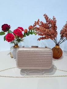 Bolsa Tiracolo / Carteira Feminina  Para Festa / Banquete / Casamento WT168-181 - Champanhe - Visão 2