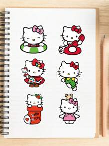 Sanrio 50/100pcs Sanrio Hello Kitty Cute Cartoon Waterpoof Stickers