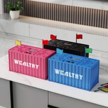 1pc LCD Display Coin Counter Box, Smart Coin And Bill Counting Bank, Coin Bank, Birthday, Holiday, Thanksgiving, Christmas, New Year, Party Gift - Multicolor - View 2