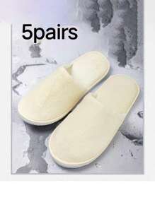 5 pares de pantuflas de lujo, suela de EVA súper suave antideslizante, estilo casual, lavables a mano/máquina, pantuflas unisex para interiores, para todas las estaciones