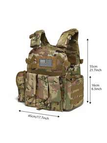 Multi-Accessories Bag + 3-In-1 Equipment Bag Hunting Vest, Gift US Flag, Made Of Waterproof, Abrasion-Resistant, Tear-Resistant Material, Training Vest Suitable For Hunting, Training, Outdoor Survival And Various Outdoor Scenarios