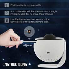 1 个星系投影仪灯带 12 个高清星光灯、卧室星空照明、星系投影仪、天文天文馆、极光投影仪、游戏室夜灯投影仪、家庭影院、天花板、房间装饰、节日礼物 - 銀河投影燈 - 查看 8