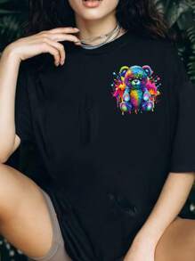 12 Paquetes de Parches de Oso Estilo Hip-Hop para Planchar, Multicolor Parches Termo-Adhesivos DTF para Decoración de Ropa DIY - mezcla - Ver 7