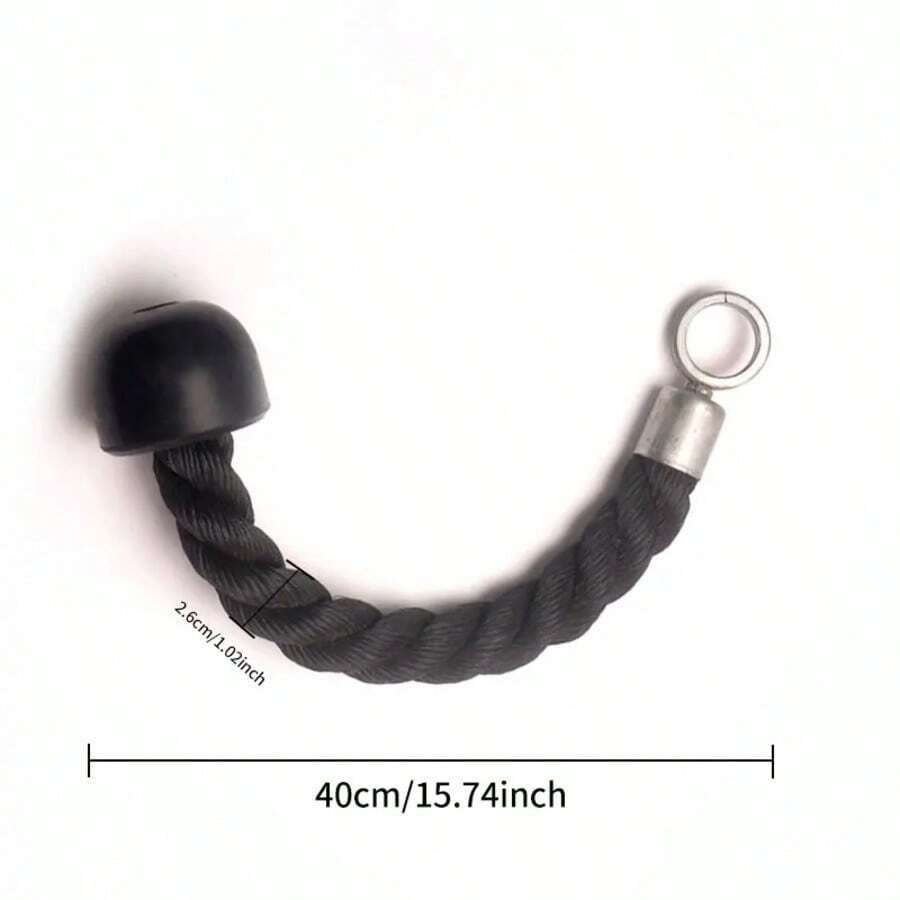 1 PC Biceps Training Double Head Pull Rope Single Head Double Head Triceps Lower Press Rope Face Pull Handle - Black - View 1