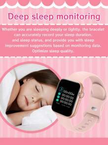 Hot 1pc Silicone Strap Sport Smart Watch For Teenagers, 1.44" Touchscreen Electronic Smart Watch, Call Function, Step Counter, Calorie Tracking, Multiple Sport Modes, Alarm & Notification Alerts, Compatible With Android & IOS, Suitable For Gifting, Sports, School, Parties, Comes In Various Strap Options, 90mAh/220mAh