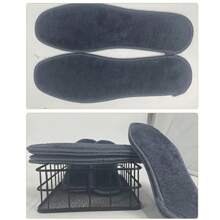 1 paar zondag Angora garens wol kasjmier warme binnenzolen dikke konijnenbont winter binnenzolen warme pluche schoenen pad binnenzolen voor mannen vrouwen (EUR35-45)