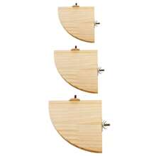 Soporte de Percha de Madera para Pájaros, Estante Rectangular en Forma de Abanico, Tablero para Periquitos, Suministros para Jaula de Hamster - 10 centímetros - Ver 4