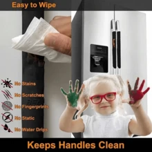 2 件双门冰箱烤箱手柄手套，烤箱微波炉手柄手套，防滑防油保暖冰箱门手柄手套，冰箱烤箱手柄保护套，手柄手套，袋子，收纳袋，收纳 - 彩色 - 查看 3