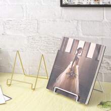 1 Pc Metal Tray Award Medal Photo Frame Art Craft Display Stand Holder Pedestal Gifts Birthday Graduation