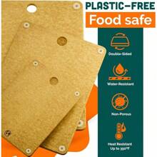 Wood Cutting Board Set 3-Piece: Small, Large & Extra Large - Charcuterie Board, Non-Plastic, Heavy-Duty, Dishwasher Safe (Bamboo)