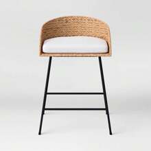 Threshold Barrel Style Bar Stool Rustic Industrial Metal Kitchen 24.02" - 1 - 查看 4