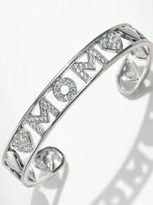 1 Pc Women Minimalist Bracelet, Fashionable & Elegant Design Zirconia Stone Everyday Accessory