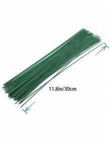 100/50/20pcsinch Green Flower Stem Sticks DIY Floral Material Handmade Wire Stem Accessories.For DIY Flower Arrangements, Wedding Bouquets, Wreaths, Accessories For Flower Arrangement Decoration, And Handmade Projects. It Can Also Be Used For Home Decoration, Wedding Decoration, And Handmade Flower Bouquets. For Easter, Birthdays, Graduations, Mother's Day, And Valentine's Day.,Fake Plants