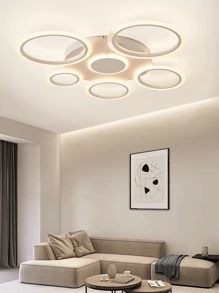 1 Stück 220V LED dimmbare Acryl Deckenventilatorleuchte, geeignet für Wohnzimmer, Esszimmer, Schlafzimmer, Arbeitszimmer, Hotels, Raumdekorationsbeleuchtung und andere dekorative Pendelleuchten. Weiß/Schwarz