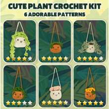 4-Piece Cute Potted Plants Crochet Kit - Complete DIY Crochet Accessories With 40%+ Premium Yarn, Beginner-Friendly, Perfect For Home Decor, Gifts & Stress Relief - Multicolor - View 2