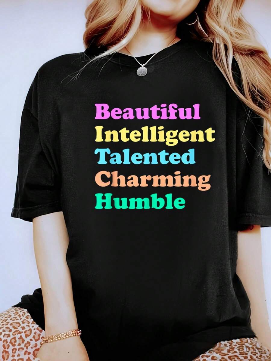 HIDDEN WORD Shirt Funny Inappropriate Gifts For Women & Men T-Shirt - 100% Cotton Short Sleeve, Casual, Breathable, Comfortable, Summer & Spring Essential - Women's Clothing Printed Graphic Tee For  T-Shirt Lovers - Black - View 1