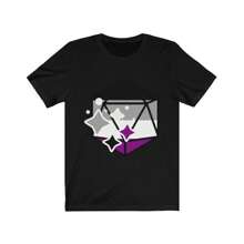 Asexual Pride Polyhedral Dice T-Shirt  Rpg  Game Master  Tabletop RPG  Tabletop Games  RPG  Role Playing - Black - View 1