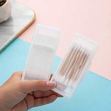 1pc Portable Small Storage Box Made Of Plastic, Designed For Organizing Swabs, Jewelry, Hairpins, And Pills, Featuring A Lid For Multifunctional Use At Home And During Travel.