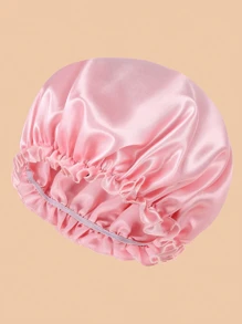 Breathable Silky Bonnet For Women Hair Care, Reusable Silky Hair Wrap For Sleeping With Elastic Stay On Head, Solid Color Shower Cap Sleep Cap - Bathroom Accessories