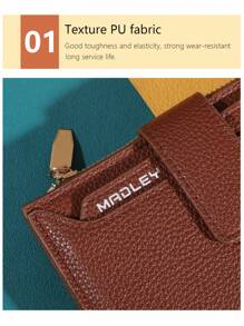 Portafoglio vintage monocromatico corto, portatile, bifold, porta monete, porta carte di credito da donna, portafogli, mini portafoglio, portafoglio piccolo