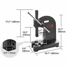 Arbor Press, Ratchet Type Arbor Press, Ratchet Leverage Arbor Press, With Handwheel, Manual Arbor Press, Cast Iron Manual Desktop Punch Press, For Stamping, Bending, Stretching, Forming - 3 Ton, Manual - View 10
