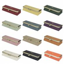 Royal Bagger Genuine Leather Fashion Glasses Case - RFID Blocking, Fashion Pencil Bag With Kiss Lock, Coin Purse For Women - 粉色 - 查看 11