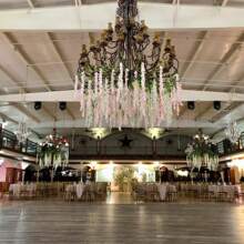 12pcs Artificial Wisteria Flowers 3.6 Feet Artificial Fake Wisteria Vine Hanging Garland Silk Flowers String Garland Artificial Wisteria Vines Rattan Silk Flower String Wedding Party Wall Decorations