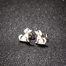 12 pares de sencillos pendientes con diseños de mascotas, pendientes de acero inoxidable con diseños de gatos y perros, joyería mixta para uso diario y como regalo