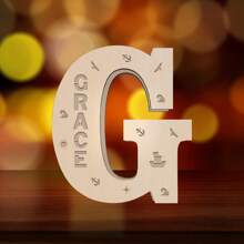 1 Piece, Custom Name Letter Night Light, 11 Inch Creative Luminous A-Z Letter Light, Big Hair Letter Logo LED Sign Number Sign, Suitable For Night Light Home, Bar, Christmas Light, Birthday, Party, Wedding, Decorative Digital Shape Light