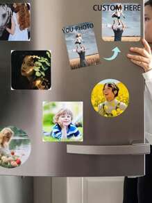 1/3/5pcs, Customisable Magnetic Picture Refrigerator Magnet, Custom Photo Refrigerator Magnet, For Refrigerator, Microwave, Home Decoration On Walls And Doors, Heat Transfer