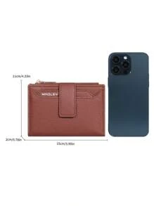 Portafoglio vintage monocromatico corto, portatile, bifold, porta monete, porta carte di credito da donna, portafogli, mini portafoglio, portafoglio piccolo