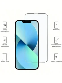 5 Stücke gehärtete Glas Bildschirmschutzfolien kompatibel mit Apple 11, 12, 13 Mini, 14, Pro, XS Max, X, XR, 6, 6S, 7, 8 Plus, SE2, SE3, 15, 16 Pro Max