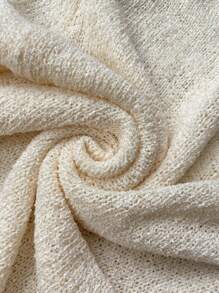 女士优雅 V 领露背连衣裙，性感透明夏季海滩度假高开叉花卉罩衫连衣裙 - 杏色 - 查看 11