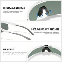 SCVCN Bike Cycling Glasses Men Women Outdoor Bicycle Cycling Glasses Driving Riding Sports Cool Eyewear Fishing Hiking Running Golf Goggles - 05 - 查看 4