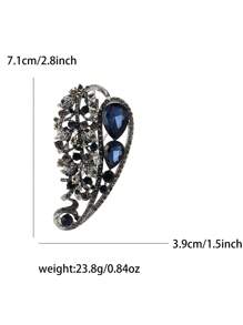 Spilla vintage a forma di foglia traforata e con strass, accessori per abiti da donna, spilla per vestiti, per feste, banchetti e regali